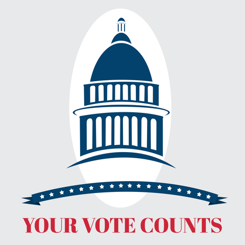 Your Vote Counts Capitol Building Elections Sign Template